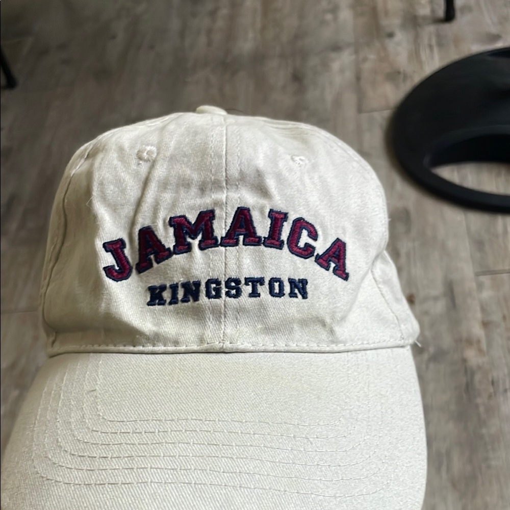 Jamaica Kingston Off White Embroidered Cap